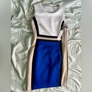 Blue and white Calvin Klein Dress size 14